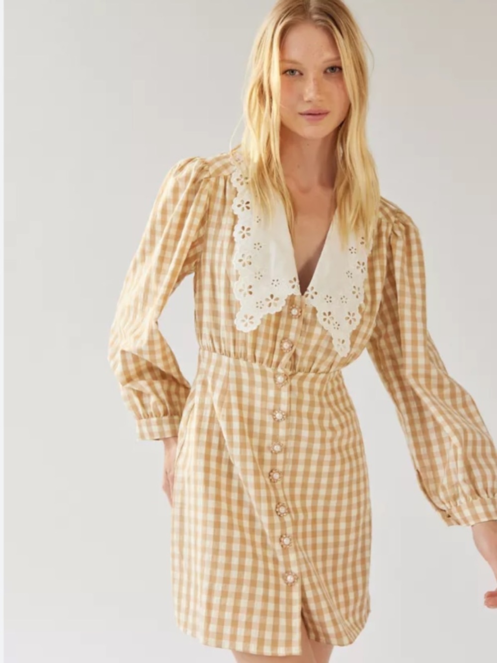 Sister Jane Honey gingham mini dress